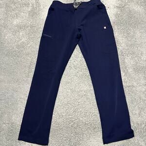 FIGS Yola Skinny Scrub Pants Small Technical Collection Blue Drawstring TW2000R